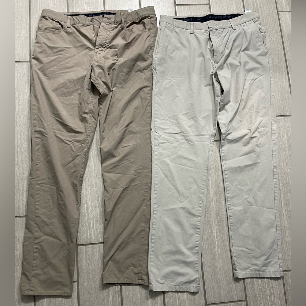 Vineyard Vines 35x34 On the Go Khaki Pants lot of 2